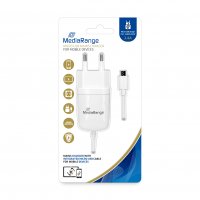 MediaRange Mains charger with integrated micro USB cable,...