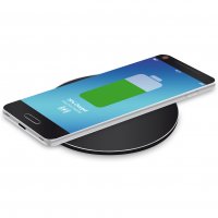 MediaRange Wireless fast charge pad for smartphones, black