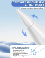 Aktiver Eingabestift / Stylus für iPad & Tablets - Palm Rejection, Neigungssensitivität, USB-C