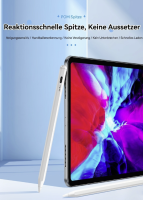 Aktiver Eingabestift / Stylus für iPad & Tablets - Palm Rejection, Neigungssensitivität, USB-C