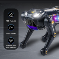 KI-Spray-Roboterhund - Ferngesteuerter Roboter-Hund mit Sprachsteuerung, Sprühnebel, Stunts, Musik & LED-Licht
