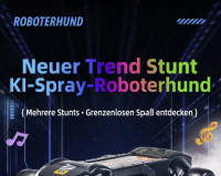 KI-Spray-Roboterhund - Ferngesteuerter Roboter-Hund mit Sprachsteuerung, Sprühnebel, Stunts, Musik & LED-Licht