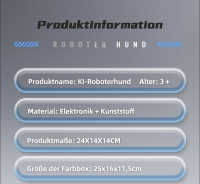 KI-Spray-Roboterhund - Ferngesteuerter Roboter-Hund mit Sprachsteuerung, Sprühnebel, Stunts, Musik & LED-Licht